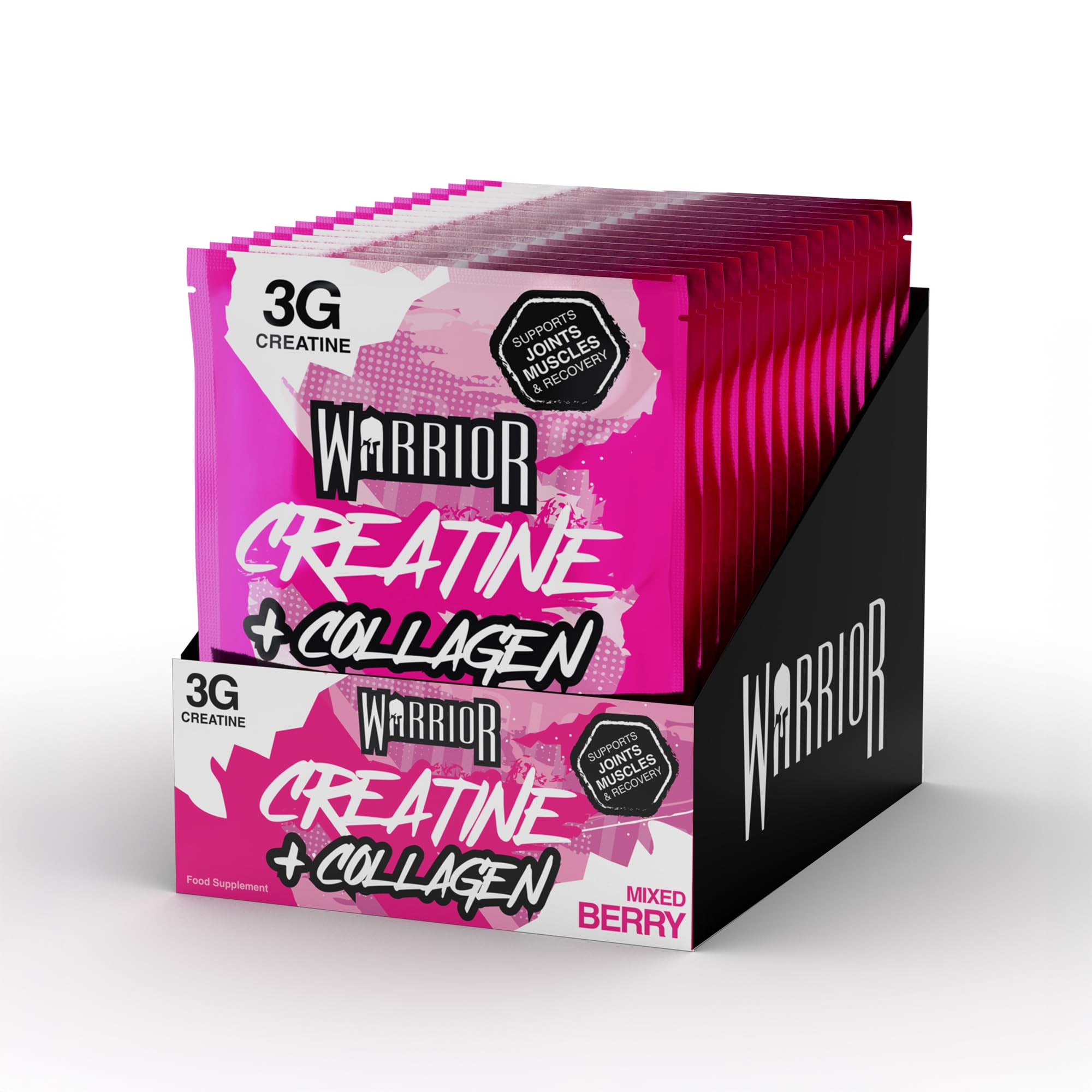Warrior Creatine Plus Collagen Sachets 15 On-the-Go Drink Mix