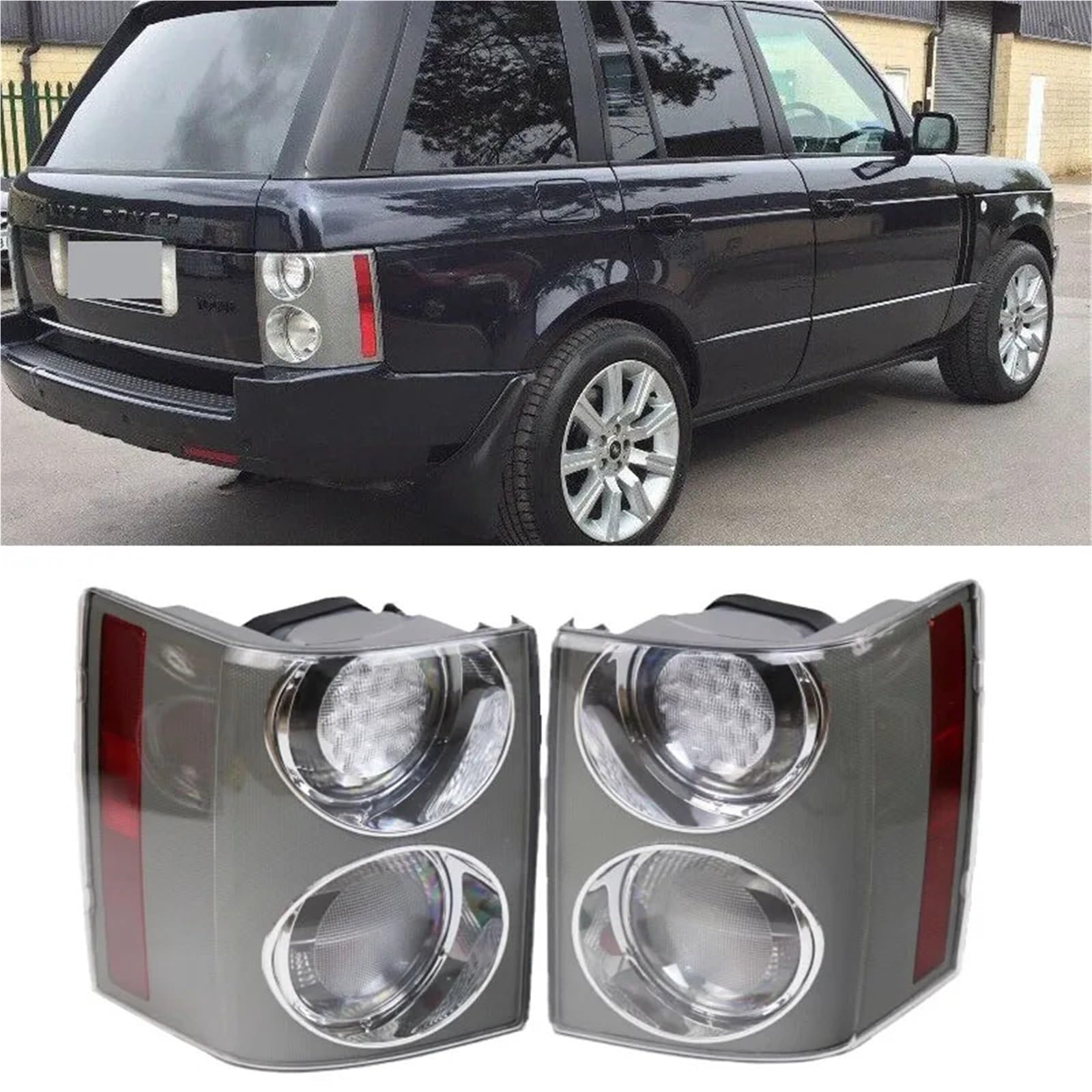 Lampa tylna zespolona Dla Range Rover L322 2002-2009 Auto LED Tylne światło tylne Lampa hamowania Tylne światło montażowe Sygnał Akcesoria samochodowe(Left Orange)
