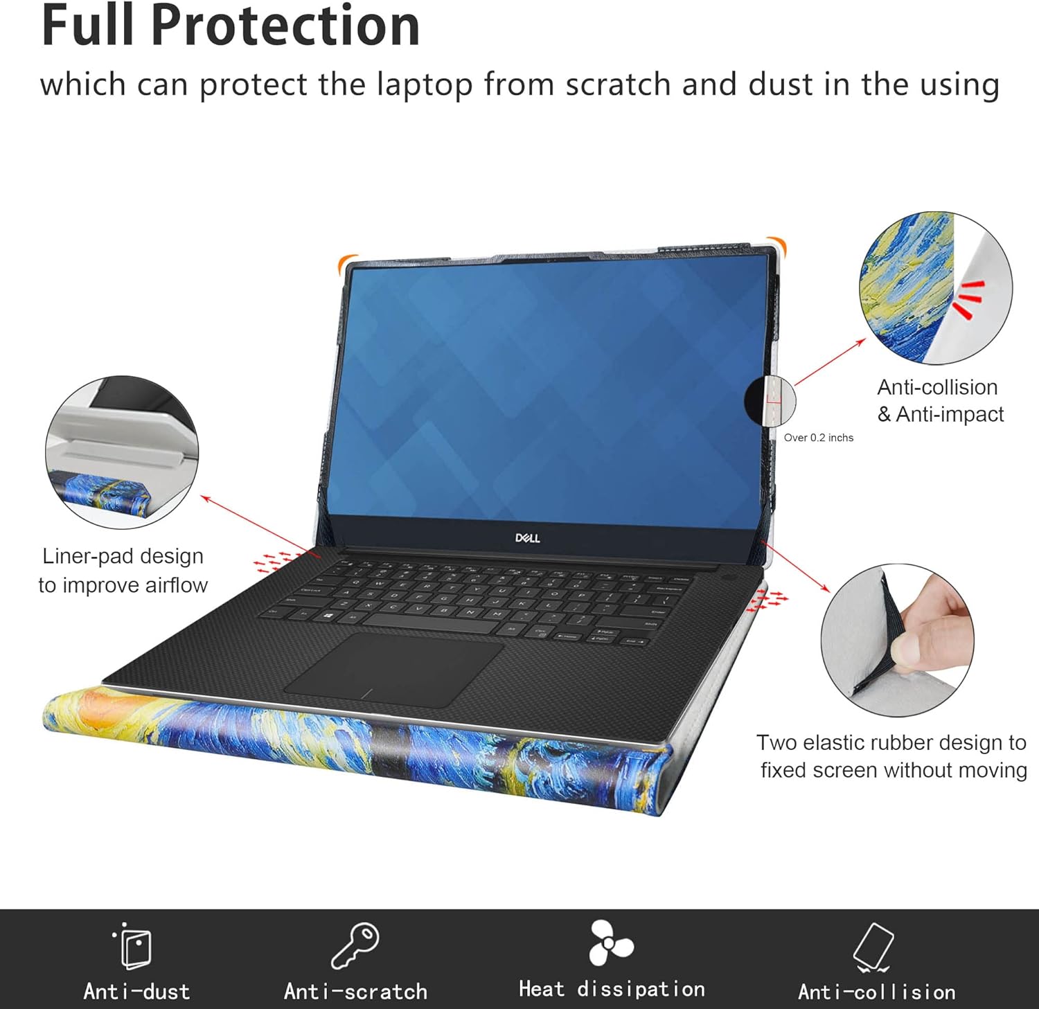 Alapmk Protective Case for ASUS Q540 Q530 Q540VJ-I93050 Q530VJ-I73050 & Dell Latitude 5540/Inspiron 15 3530 3535/Vostro 15 3530 3535 & ThinkBook 15 Gen 5/Gen 4 & ProBook 450 G10 15.6" Laptop,Starry