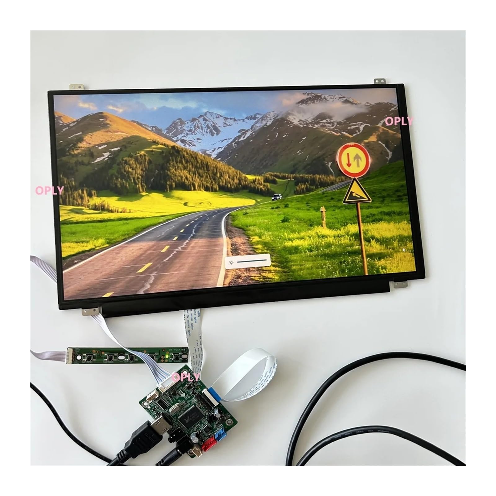 Scheda Controller LCD EDP, VGA Type-C USB Mini HDMI, Monitor LCD LED 1080P Da 15,6 Pollici, PC, Laptop, Console Di Gioco E, Compatibile Con Kit Driver EDP Raspberry Pi(EDP2H with panel)