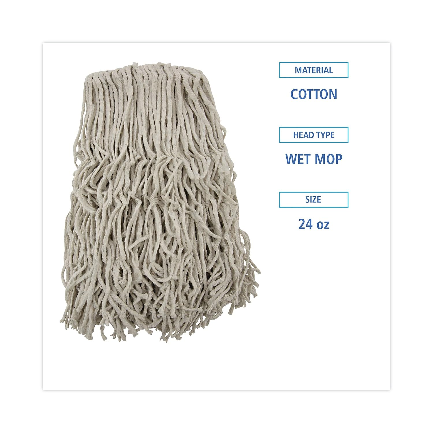 Amazon.com: Boardwalk CM20024 Banded Cotton Mop Heads, 24oz