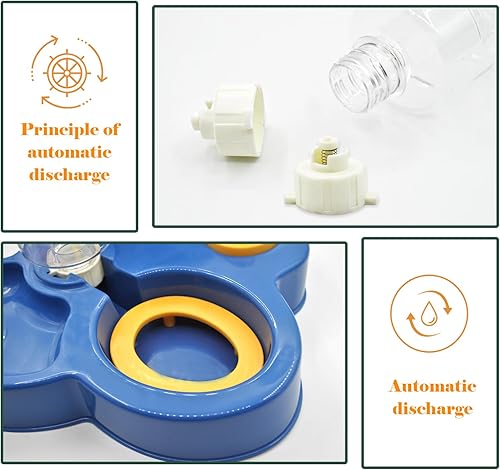 Miniatura 5 de MUYG Cuencos dobles para perros y gatos, cuencos inclinados en 15 para comida y agua, juego de cuencos para gatos con dispensador automático de