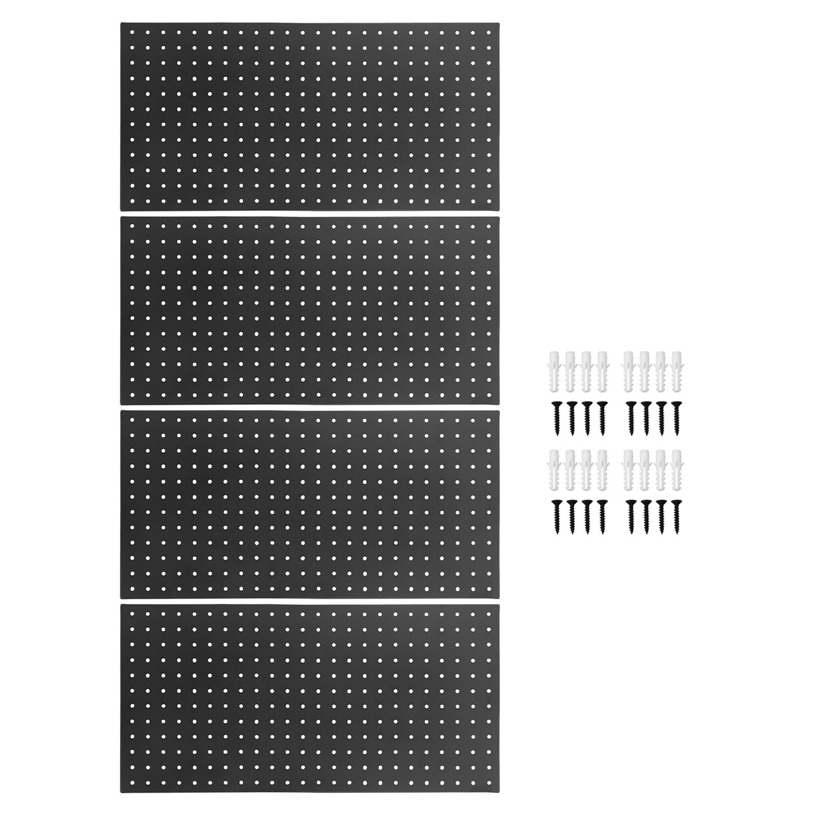 Gonetre Paneles de Pared de Tablero Perforado de Metal, Kit Organizador de Almacenamiento de Herramientas Modular Resistente para Garaje, Taller, Cuarto de Servicio, Acero con