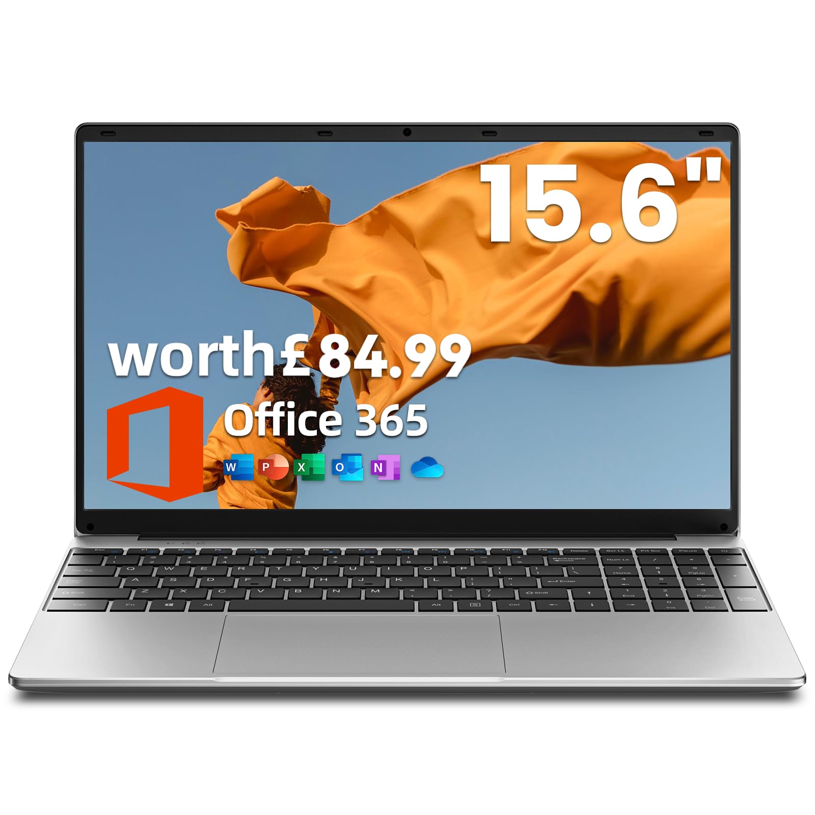 jumper 15.6 inch Laptop with Office 365, HD Display Laptops, 4GB