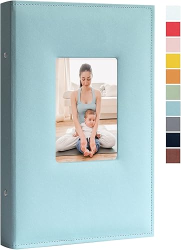 Álbum de fotos de 4 x 6 pulgadas, 300 fotos, cubierta de cuero de primera calidad, álbumes de fotos, álbumes de fotos deslizables, boda, familia,