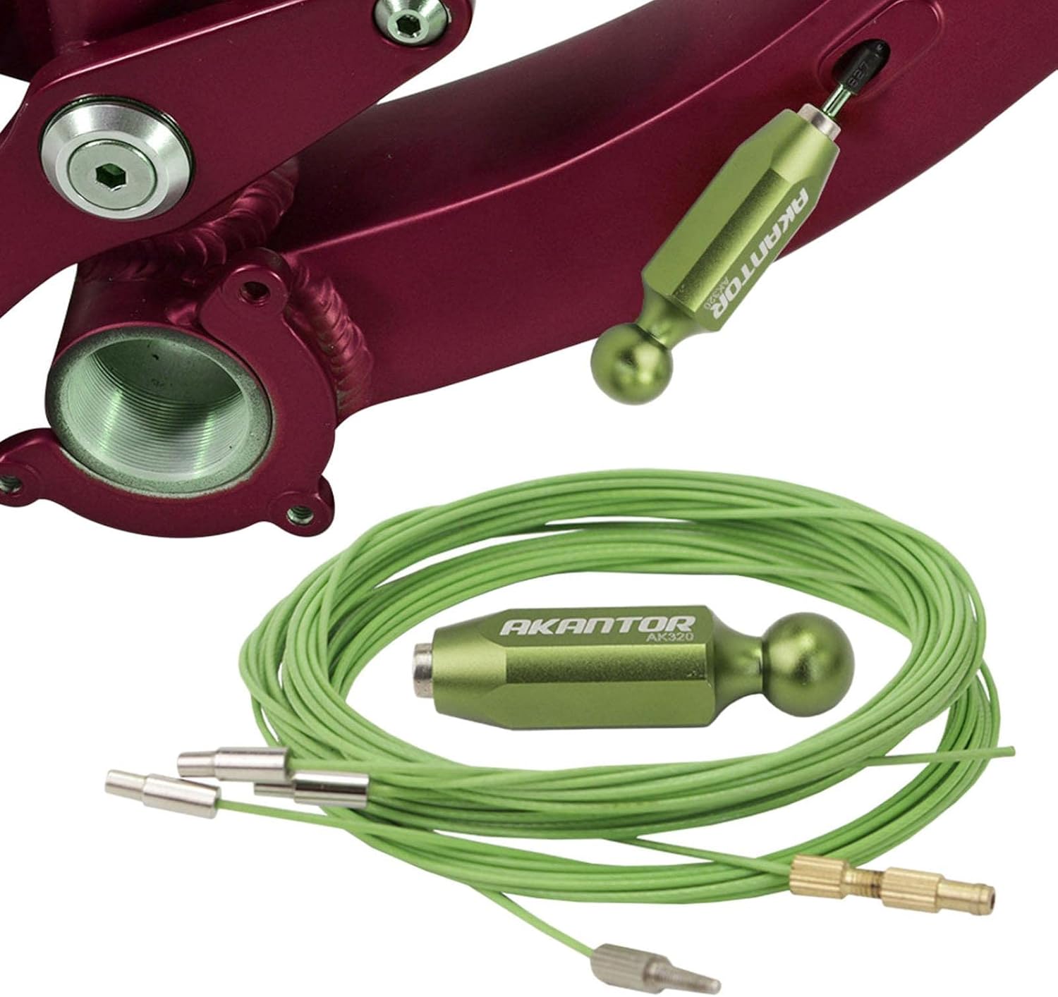 Professional Magnetic Bike Internal Cable Routing Tool Carbon Fiber Frame Brake - Fast Cable Installation, Easy Operation - for Alloy/Titanium/Carbon Bike Frames - 3 Cables