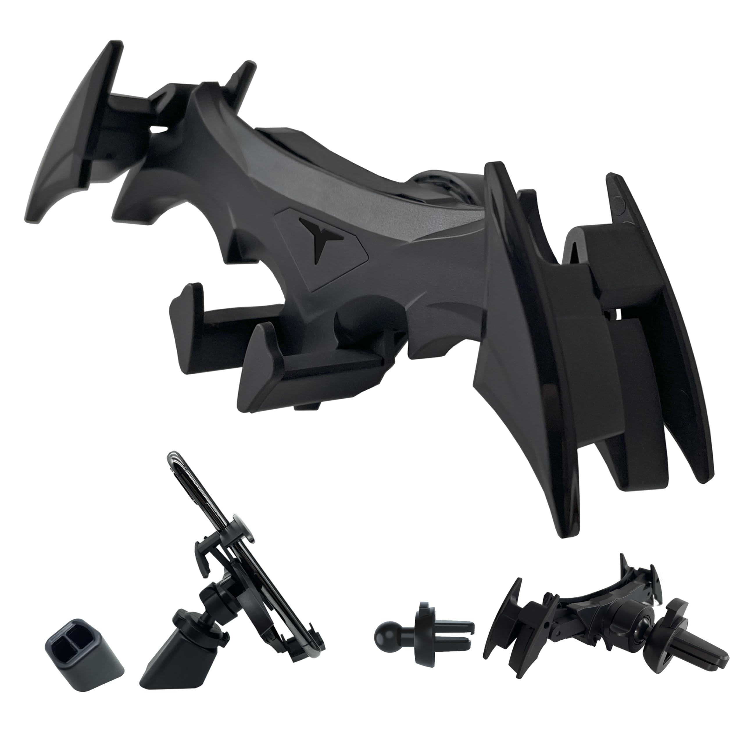 Soporte de teléfono de murciélago oscuro para escritorio, soporte creativo para teléfono de mesa de murciélago, soporte único para teléfono celular para accesorios de escritorio para