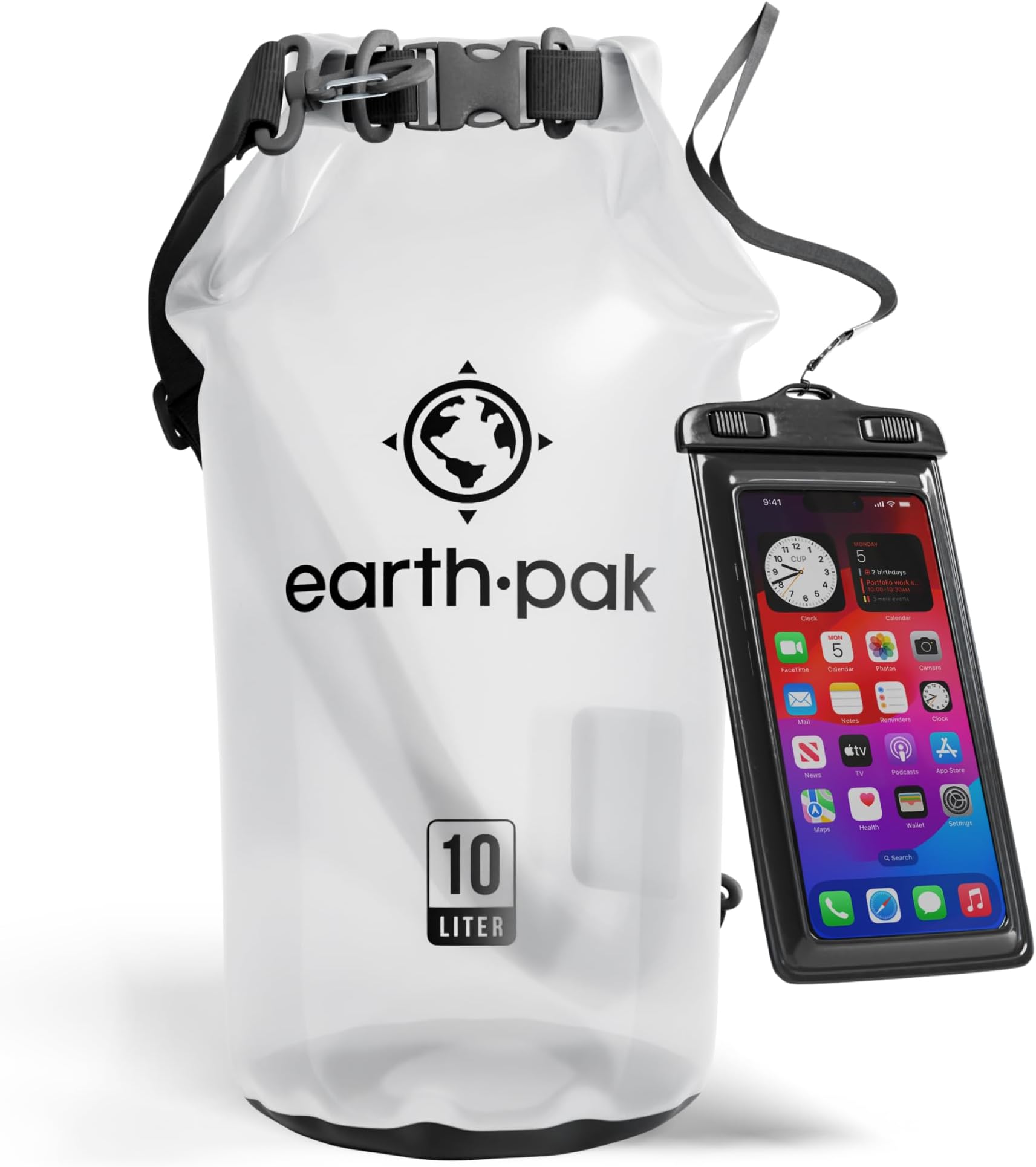 20L Waterproof Dry Bag - Roll Top Backpack Sack Keeps Gear Dry for Kayak with Waterproof Phone Case