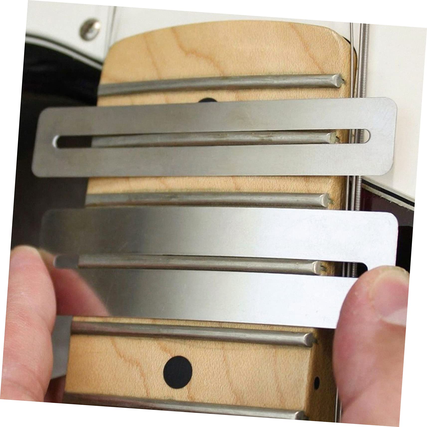 Abaodam Fret Protectors for Guitar Bass 2 Strips Metal Fretboard Guards Luthier Tool Silver