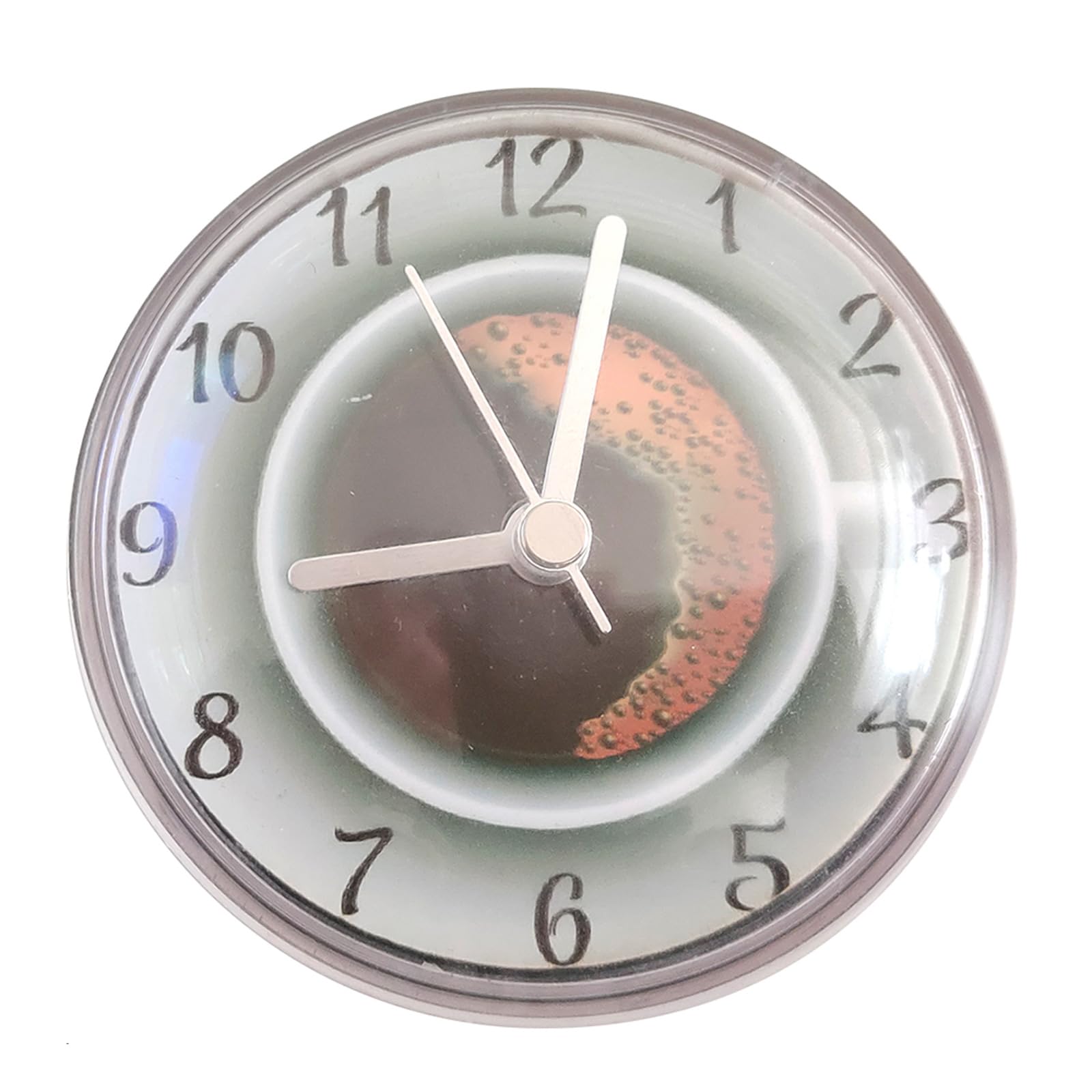 Tsophreniq Silents Waterproof Bathroom Clock, Shower Clock, Wall, Silents None Ticking Battery Operated, Suction Cup Wall Waterproof Bathroom Clocks Battery Operated