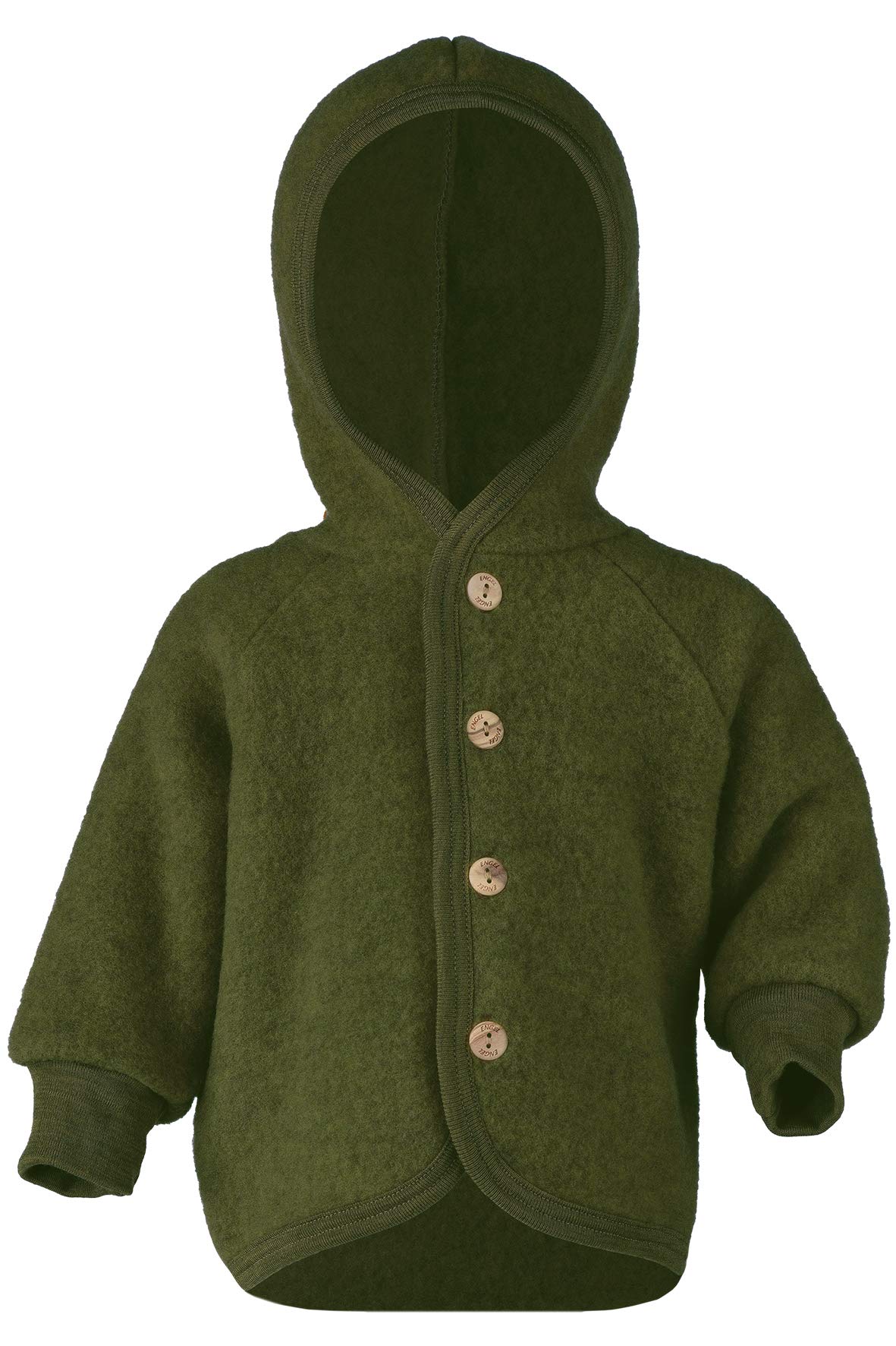 Engel Reed Melange Baby Jacket With Hood, Wool Fleece, 98/104 Cm