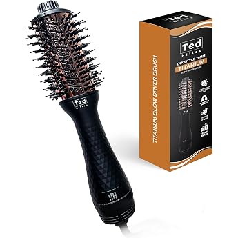 Hot Air Brush XL 70 mm Titanium Coated Hair Dryer Brush for Medium to Long Hair