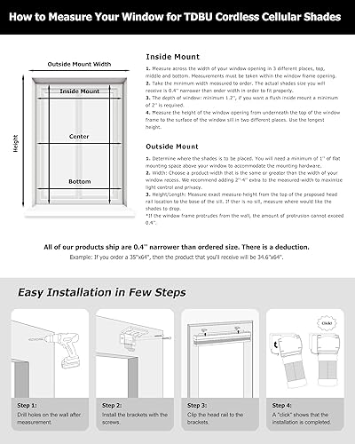 Miniatura 6 de LazBlinds Persianas celulares opacas sin cordón de arriba hacia arriba, opacas, oscurecimiento de la habitación, aislamiento térmico, reducción de