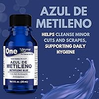 Vista 4 de Arymar Solución antiséptica azul de metileno, 1 oz, antiséptico tópico para cortes menores y rasguños, paquete de 2