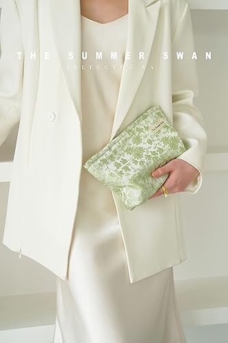 Miniatura 3 de Bolsa de maquillaje estética grande  Bolsa de maquillaje floral  Embrague de medio día  Bolsa de kit de período  Bolsa de higiene  Bolsa de cuidado