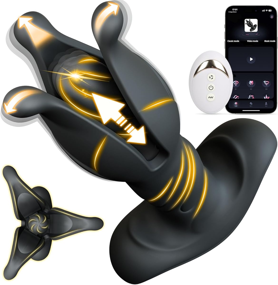 Analvibratoren für Männ Prostata Stimulation Männer Analplug für männer Vibrator Buttplug Sex Spielzeug Mit Shock Funktion Sex Spielzeug für die Manner Anal Vibrator Anal dildo Butterfly Vibrator