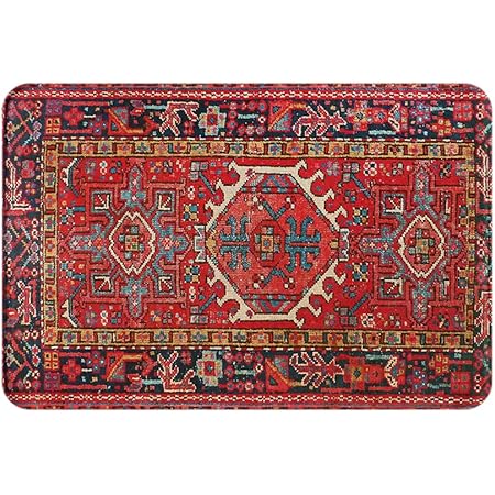 Amazon.com: Estmy Light Orange Oriental Persian Bathroom Runner Rugs ...