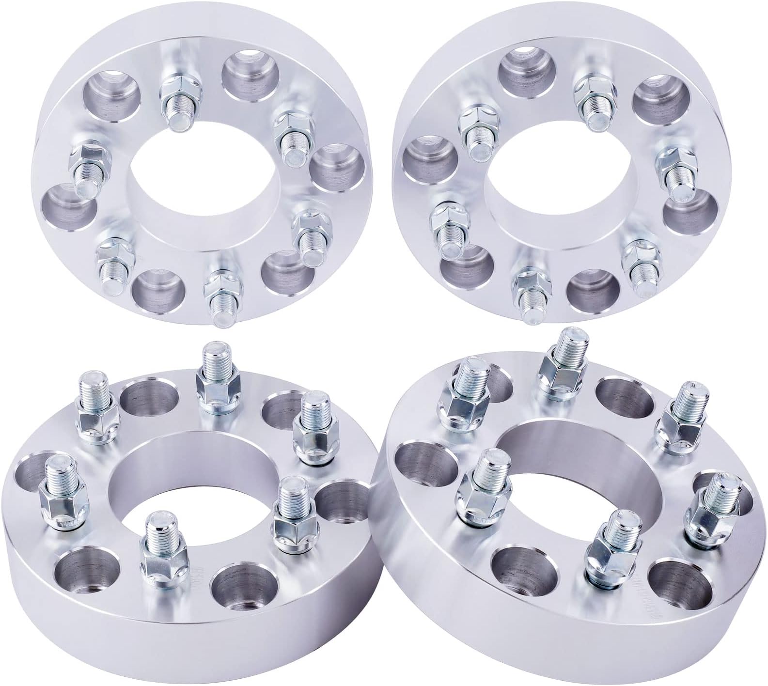 DCVAMOUS 4PC 6x5.5 Wheel Spacers 1.5 Inch with 14x1.5 Studs Compatible with Chevrolet GMC 6 Lug 6x139.7 for Suburban Silverado 1500 Tahoe | Yukon Sierra 1500 | 1999-2021 Escalade | 2019-2021 RAM1500