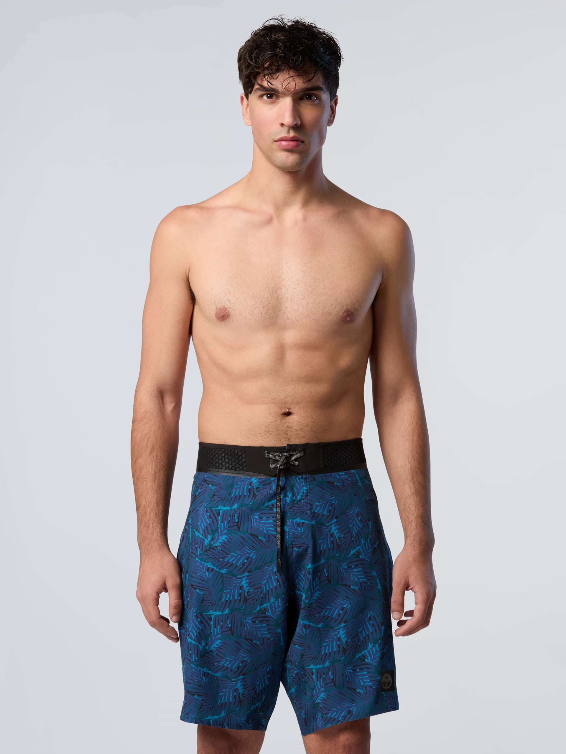 NORTH SAILS Boardshort Uomo in Poliestere Riciclato Stretch con Stampa Grafica