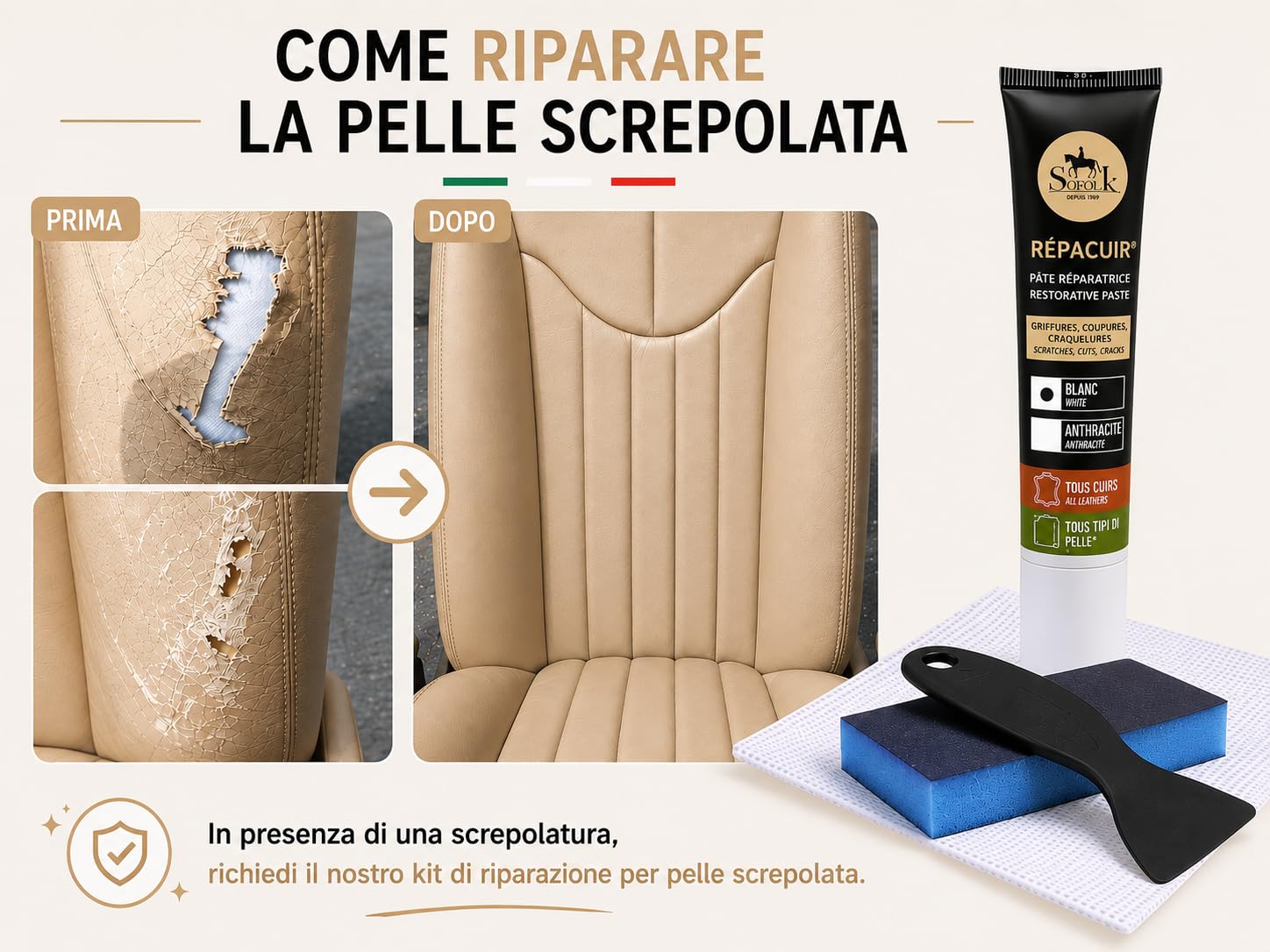 SOFOLK Pasta per Riparazione Crepe BIANCO