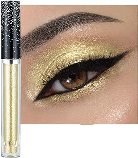 Liquid Glitter Eyeshadow Shining Eye Shadow Makeup Shimmer Long Lasting Quick-Drying (Gold) - Buy now