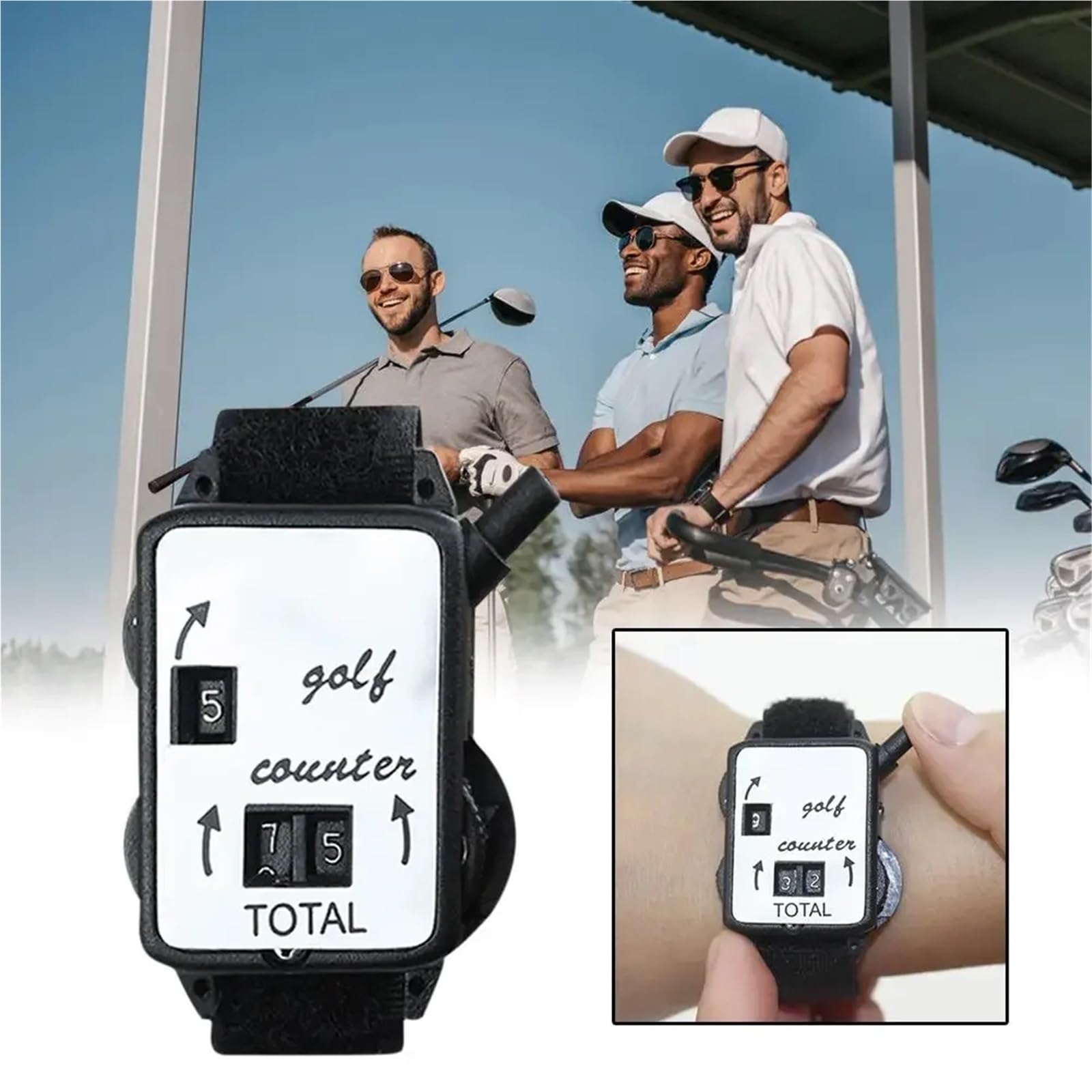 Contador de golpes de golf, 2 unidades, contador de golpes de golf con pulsera, reloj manual de puntuación, mini anotadores portátiles para profesores deportivos