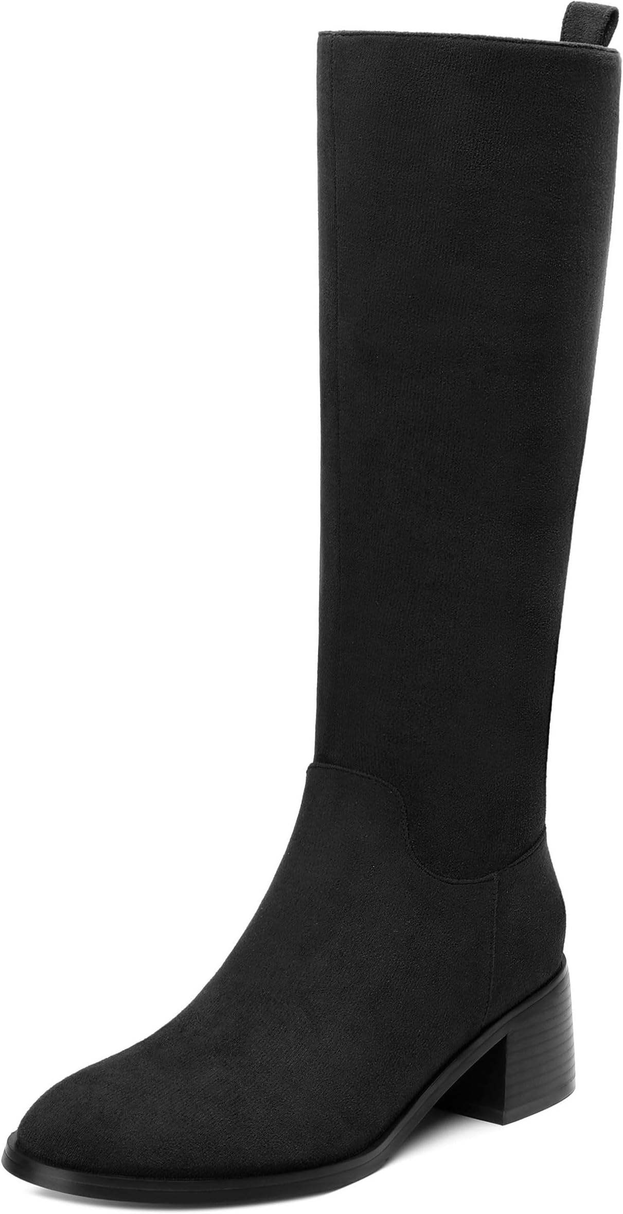 Women's Platform Knee High Boots Round Toe Chunky Heel Boots for Side Zipper Block Heel Womens Heeled Boots,Women Shoes for Workpalce, Street and Banquet.