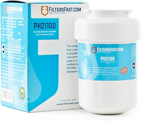 Filters Fast PH21100 Reemplazo compatible para GE MWF Cartucho de filtro de agua de carbono para refrigerador dispensador de agua de refrigerador