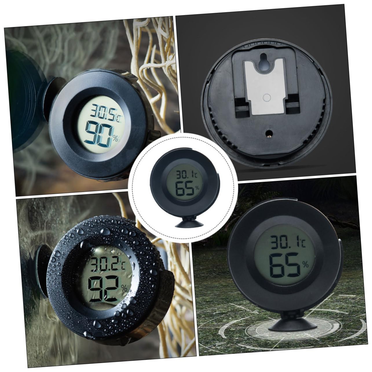 BESPORTBLE 3piezas Termómetro Digital De Alta Precisión y Higrómetro Para Terrarios De Reptiles Medición De Humedad y Temperatura Pantalla Lcd Para y Lagartos