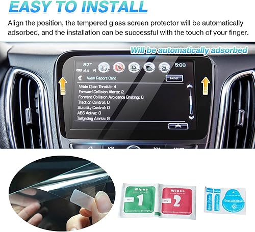 Miniatura 7 de Autorder Protector de pantalla para Chevrolet Malibu Premier 2016-2024/LS/RS 2019-2024/Equinox Premier 2018-2024/Volt LT/Premier 2016-2019 Película
