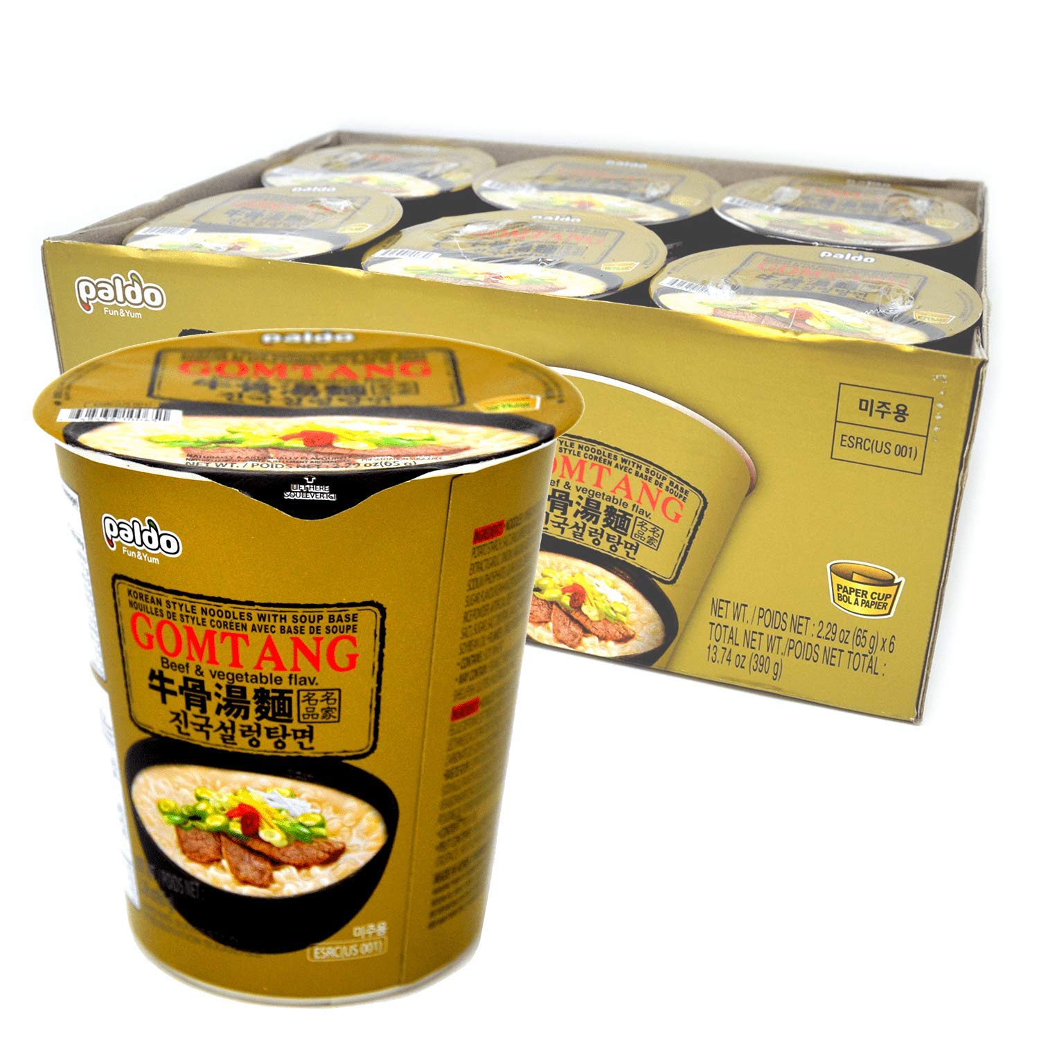 Buy Paldo Fun & Yum Gomtang Ramen Mild Instant Cup Noodles, Beef Based