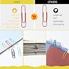 Paper Clips, 110Pcs Colored Paper Clip Assorted Sizes (2 inch & 1.3 inch,1.1 inch), Largr PaperClips, Small Medium Paper Clips for Office School Supplies Document Organizing