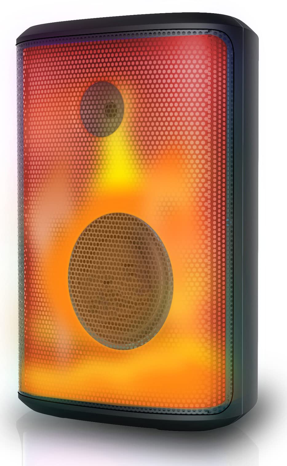Majestic FLAME 22 PRO – Speaker bluetooth 5.3, 6 effetti luci LED, ingressi USB/AUX-IN/MIC, Batteria ricaricabile, funzione TWS, Impugnatura per il trasporto