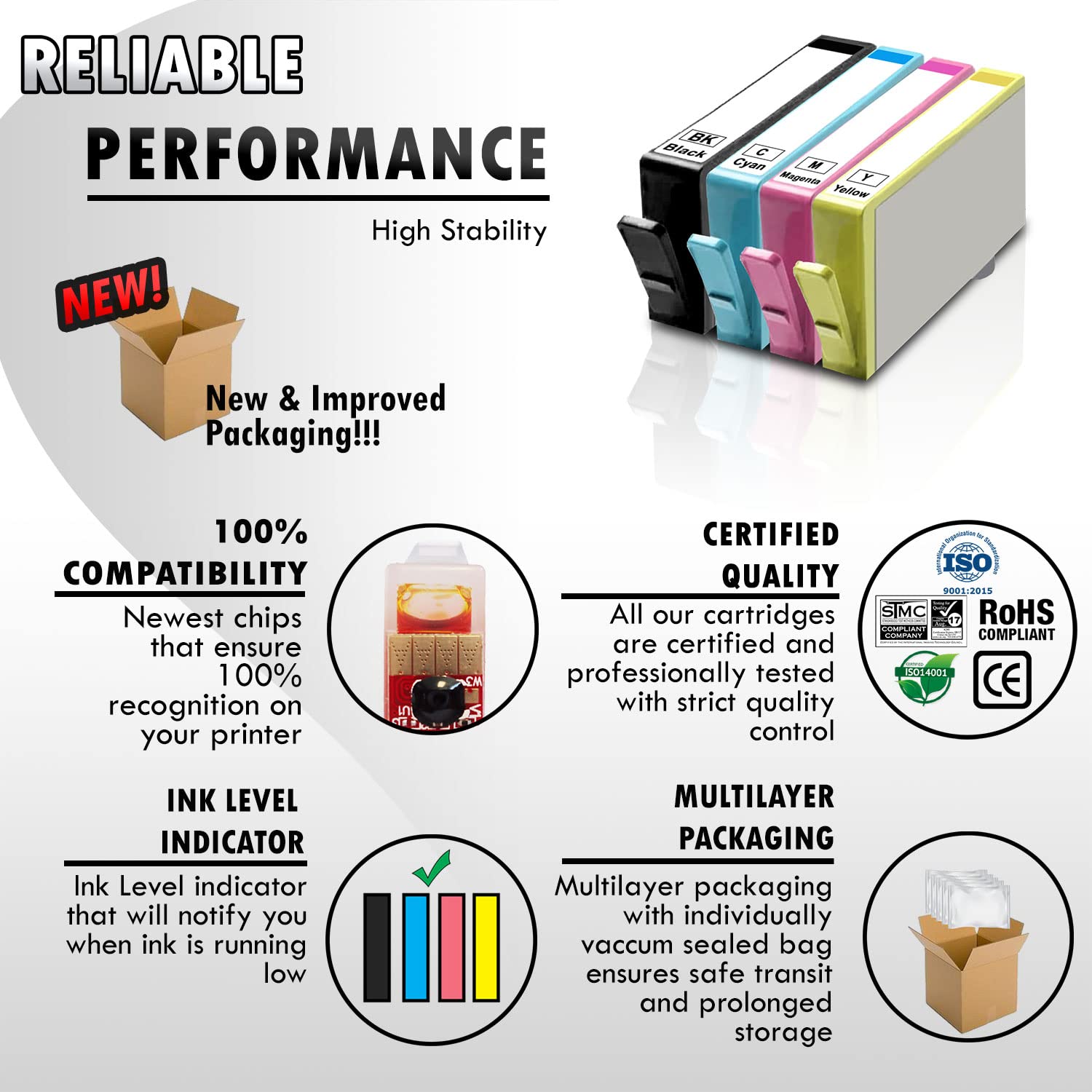 Cartuccia Usata Come Nuova Per HP Cartuccia Inchiostro Nero 564XL Compatibile Per HP Deskjet 3070A, 3520, 3522 E Altri Cartuccia Compatibile HP 564 - Foto 4