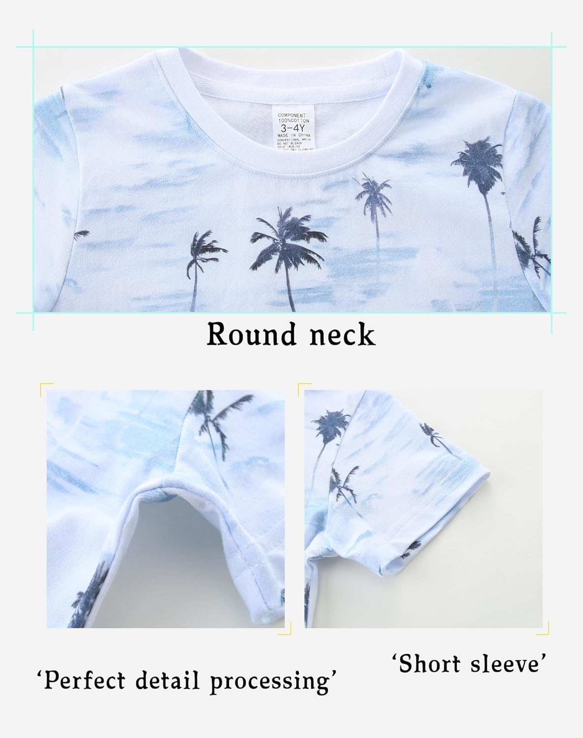 Toddler Boy Clothes Cute Kids Cotton Summer Outfits Casual Short Sleeve Shorts Set For Boys 1-7 Years - Image 4