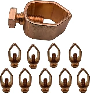 Ground Rod Clamp, Great for 1/2”- 5/8’’ Grounding Rods, Rebar, or Pipe (ground clamp 10pcs pack)