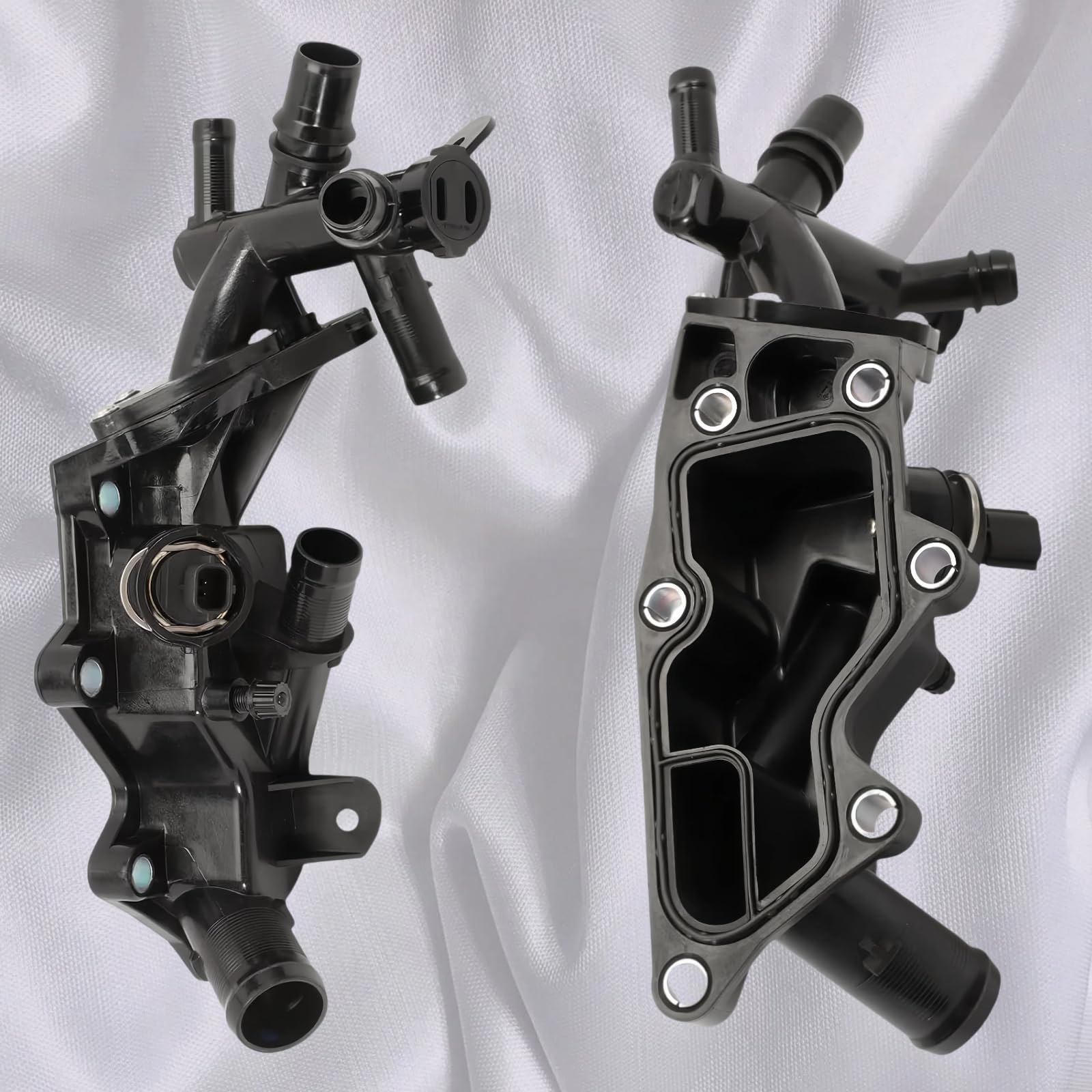 Boîtier de thermostat d'eau (Réf. 110608635R) compatible Captur/Clio/Kadjar/Kangoo/Mégane/Scénic et Dacia Logan/Lodgy/Duster/Sandero - Joint inclus