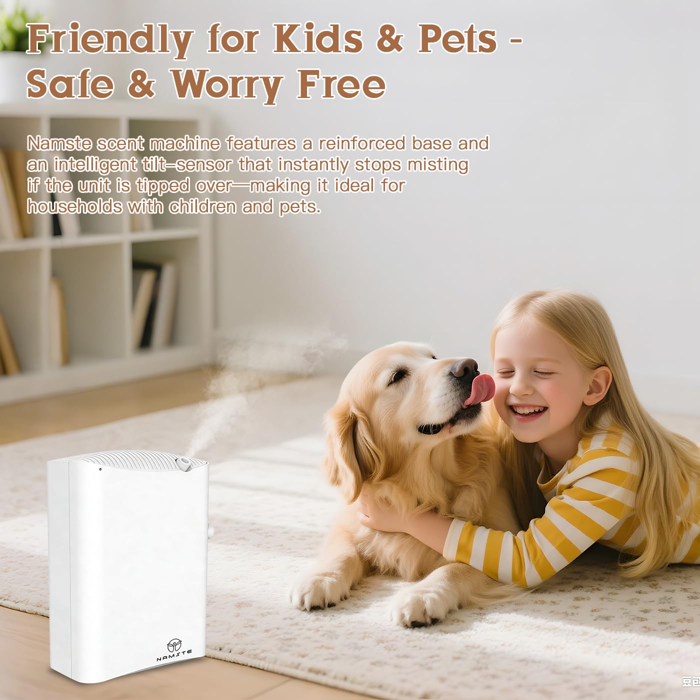 Namste Máquina de aroma de aceite esencial, difusor inteligente sin agua, 3500 pies cuadrados. Nebulizador de aire frío para habitación grande, hotel, oficina, control inteligente por Bluetooth, aroma