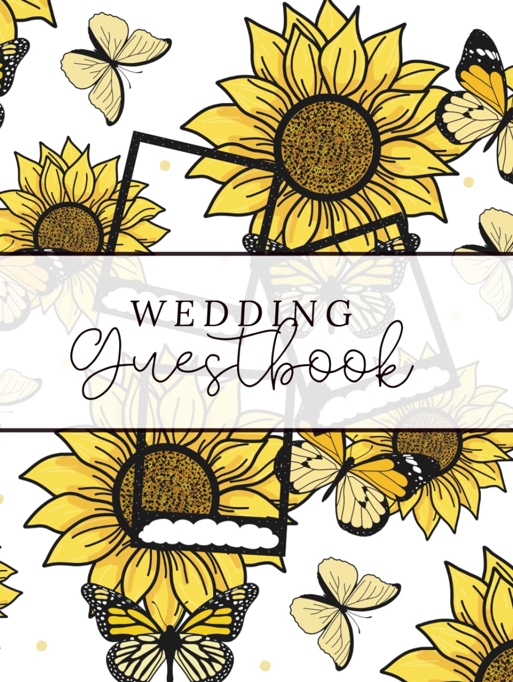 Livre d'or mariage champêtre tournesol pour photos et mots doux