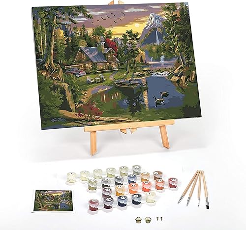 Miniatura 56 de Ledgebay - Pintura por número para adultos – Kits de pintura por números, pintura sin arrugas por números para adultos principiantes, 12 x 16