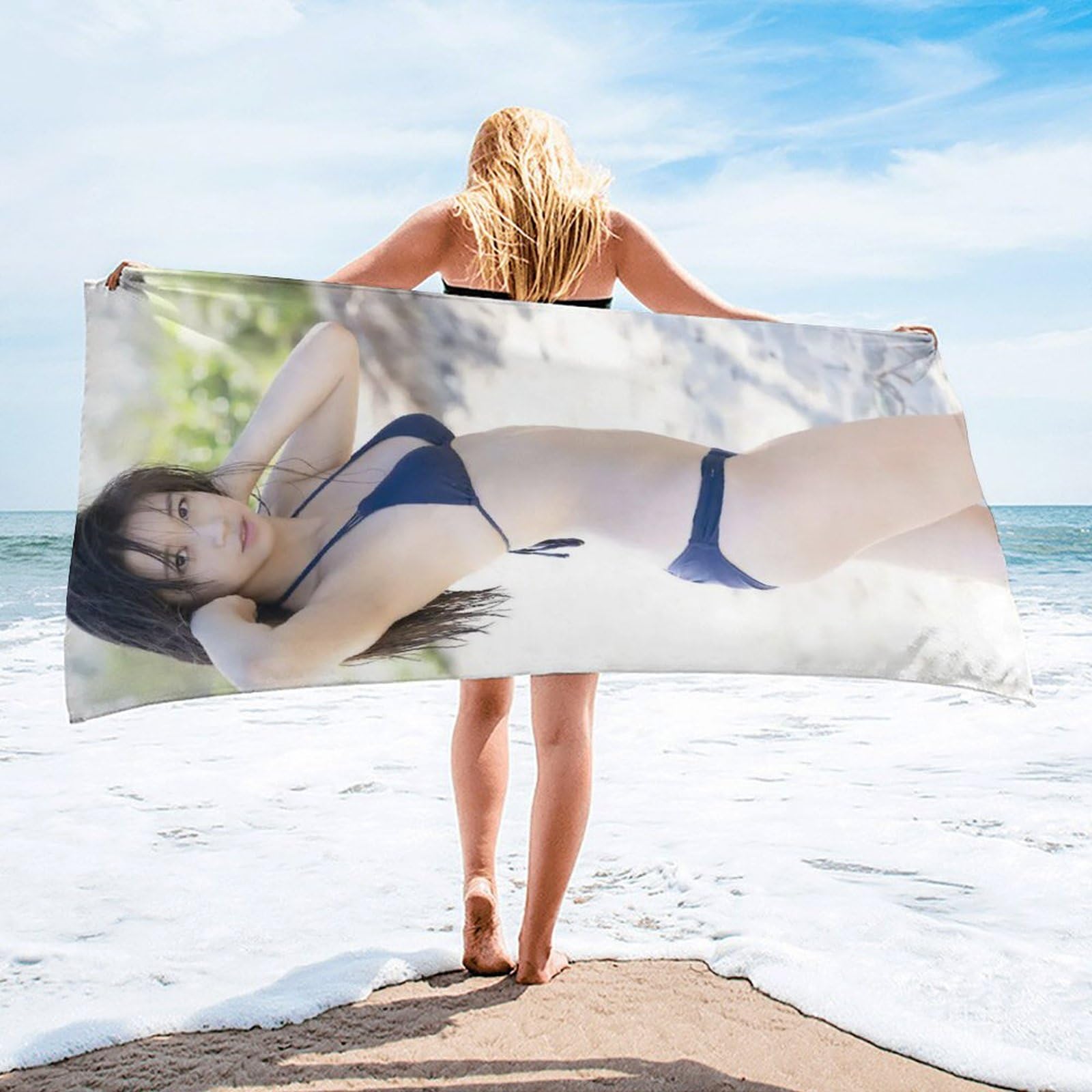 Amazon｜LGSMOUR 牧野真莉愛 水着 バスタオル 大判 人気 ビーチタオル