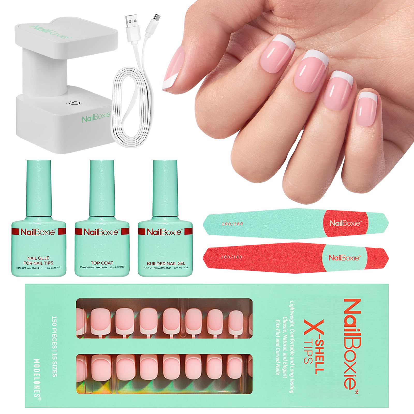 Amazon.com: Modelones Gel Nail Kit, Top Coat, Nail Builder Gel