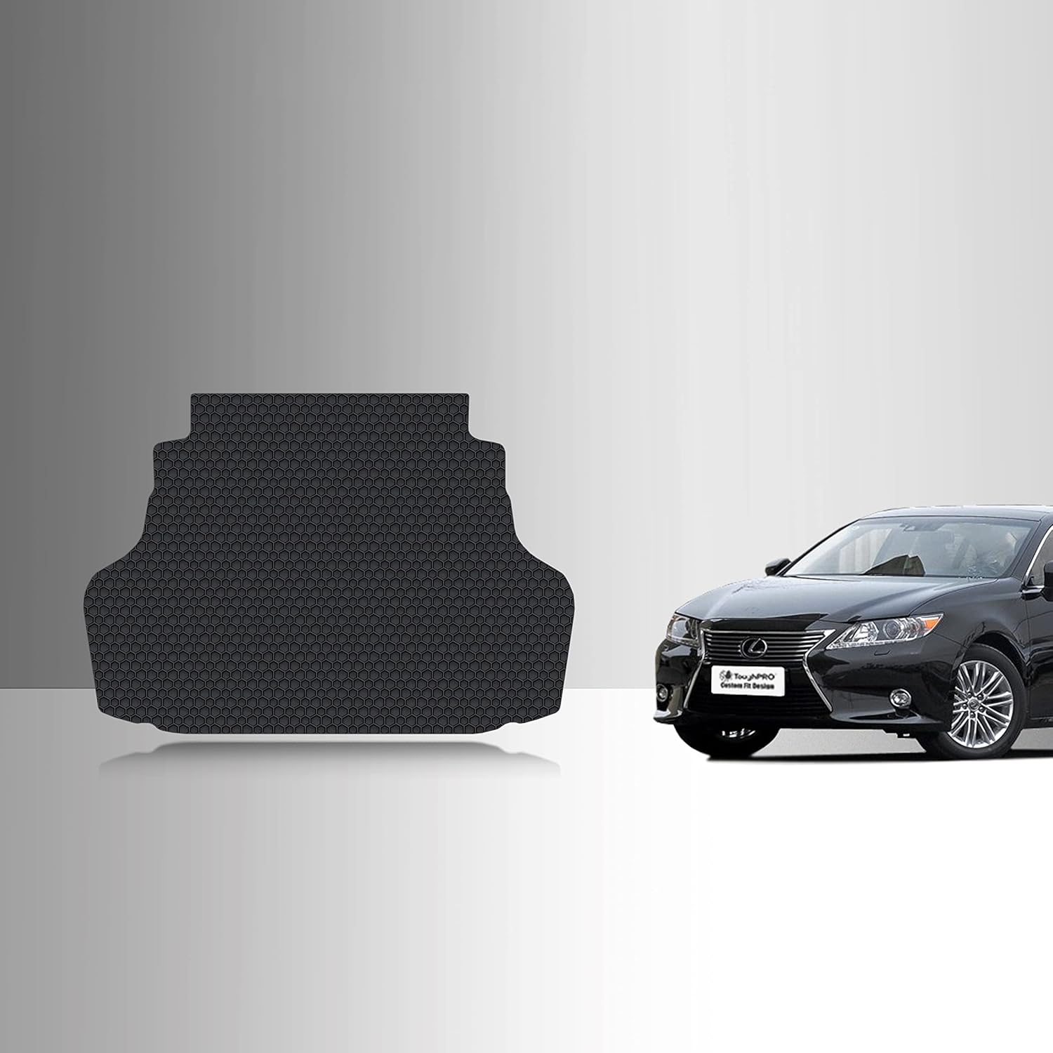 TOUGHPRO Cargo/Trunk Mats Accessories for Lexus ES350 All Weather Heavy Duty (Made in USA) Black Rubber 2007 2008 2009 2010 2011 2012