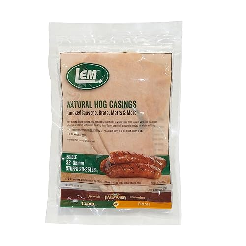 LEM Products 141 8 onzas Chorizo sellado al vacío Bolsa sellada al vacío chorizo de cerdo para 25 libras Carne