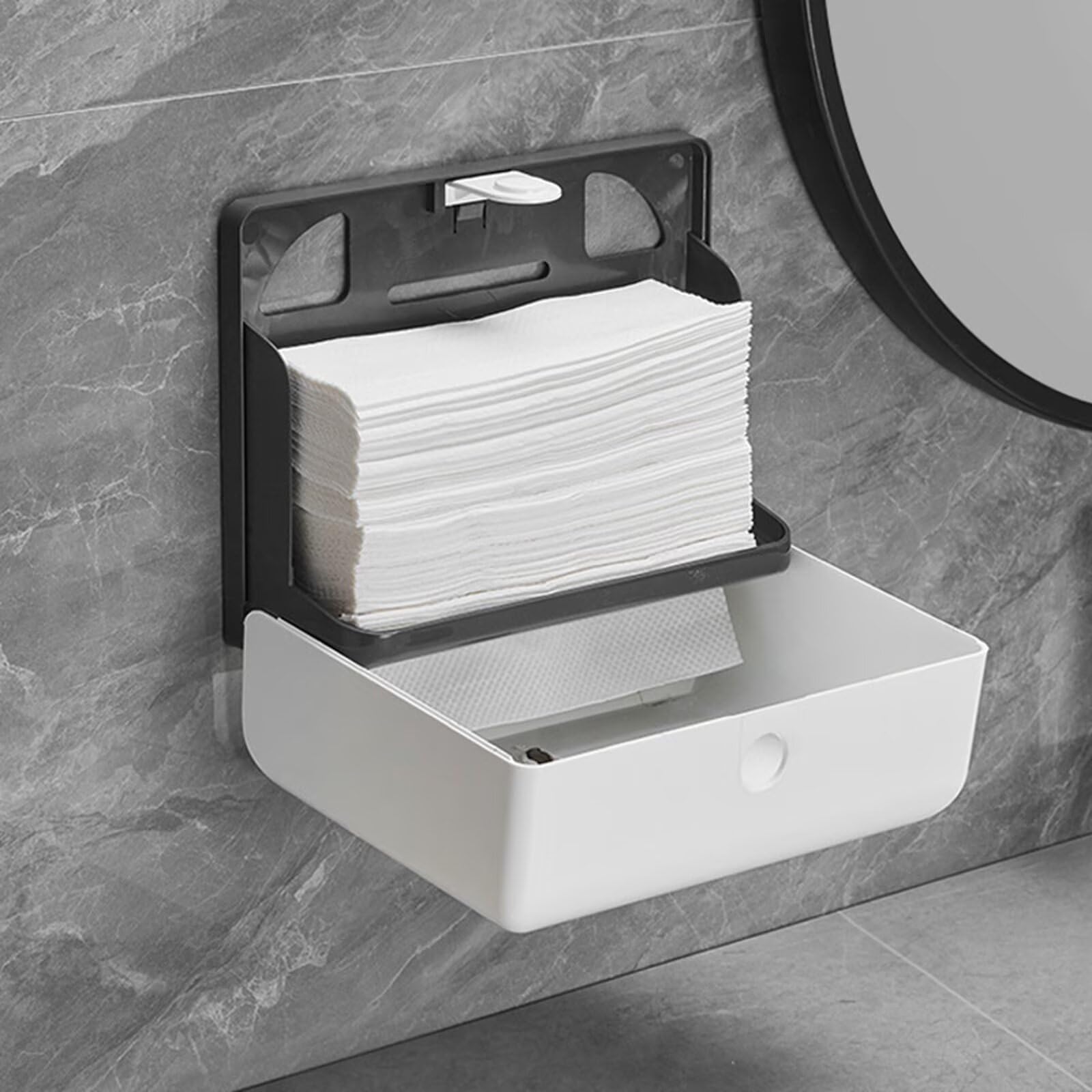 Dispensador de Toallas de Papel de múltiples Pliegues para Montaje en Pared, dispensador de Toallas de Mano plegadas para baño/Aseo, Soporte para Toallas de Papel Comercial