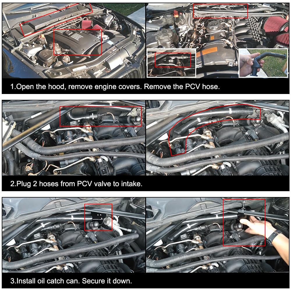 Réservoir Séparateur D'Huile (Oil Catch Can) En Aluminium Pour BMW N54 - Compatible 335i, 535i, 135i (Modèles E-Series) - 4