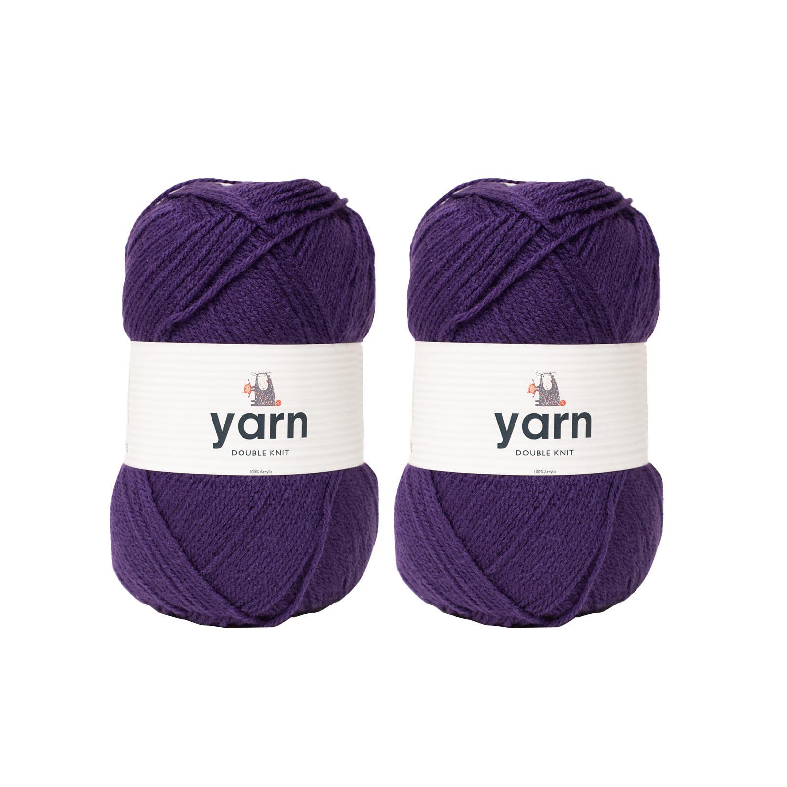 KORBOND DK Black Yarn - 100g Acrylic Wool - Lightweight, Hypoallergenic & Durable Double Knit Crochet Yarn Knitting Wool (290m Total) — view 56
