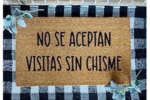 No Se Aceptan Visitas Sin Chisme Entryway Rug: Say Hello with a Splash of Gossip