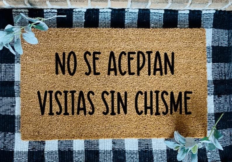 No Se Aceptan Visitas Sin Chisme Non Slip Entryway Rugs for