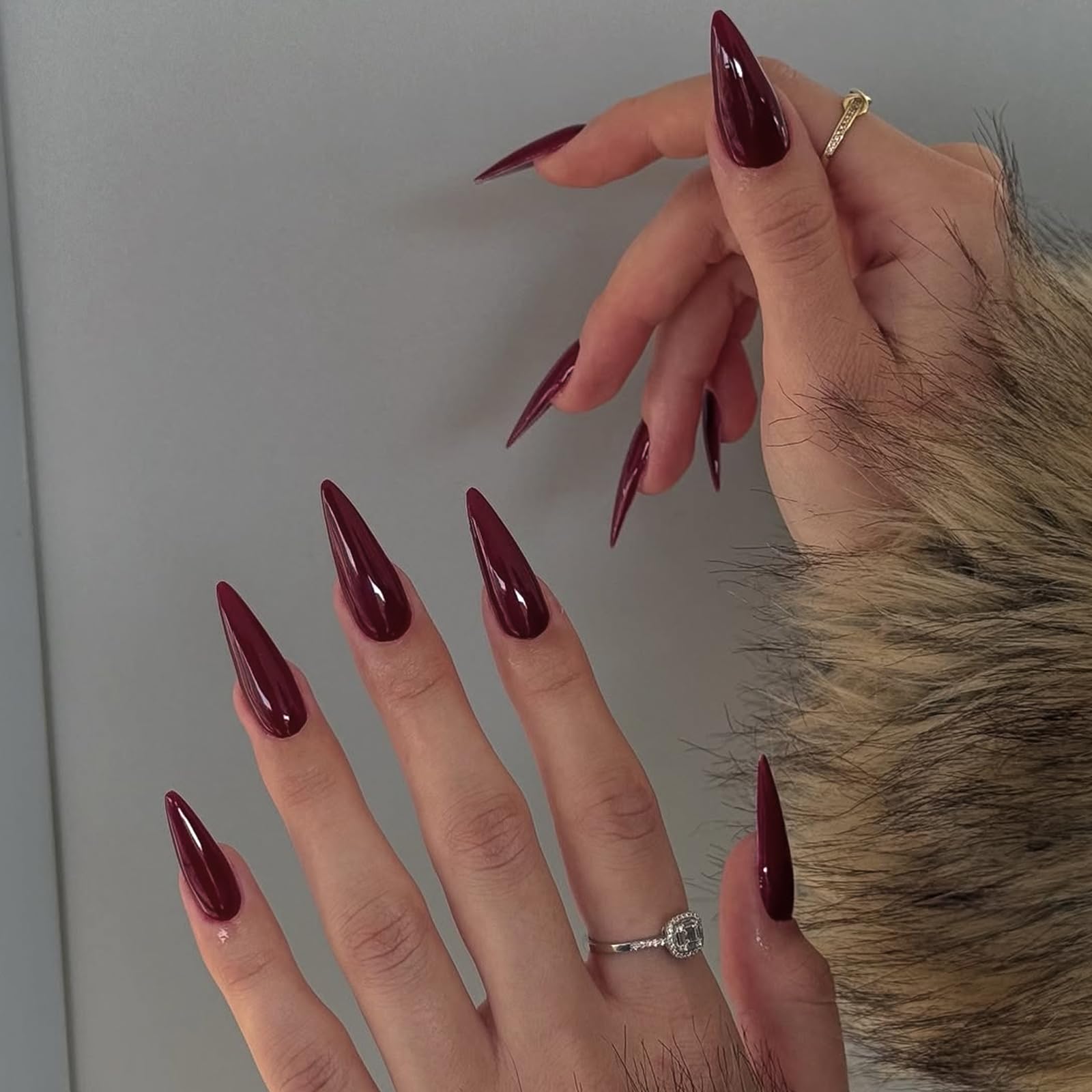 burgundy prom dress nails Nails For Burgundy Prom Dress